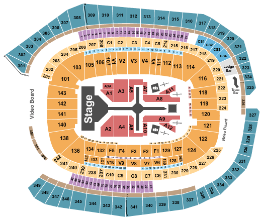 US Bank Stadium The Weeknd Seating Chart